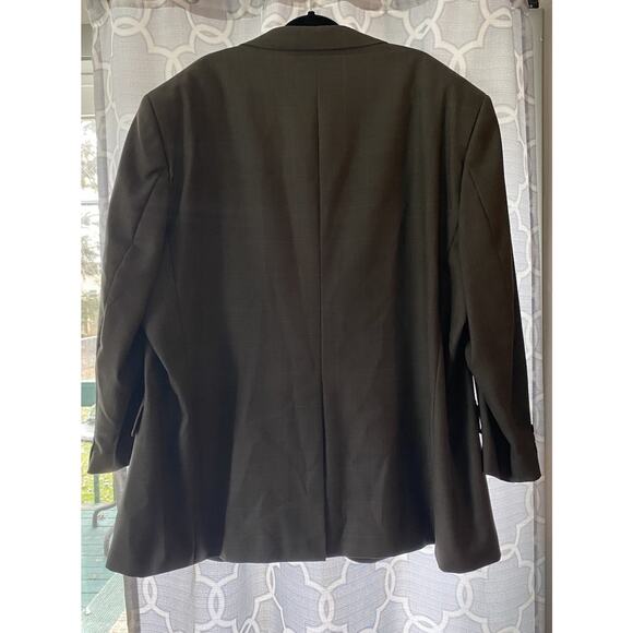 Jos A Bank Suit 58R Mens Plaid Brown 2 Button Traveler Business Blend Pant 52X29 - Picture 16 of 16